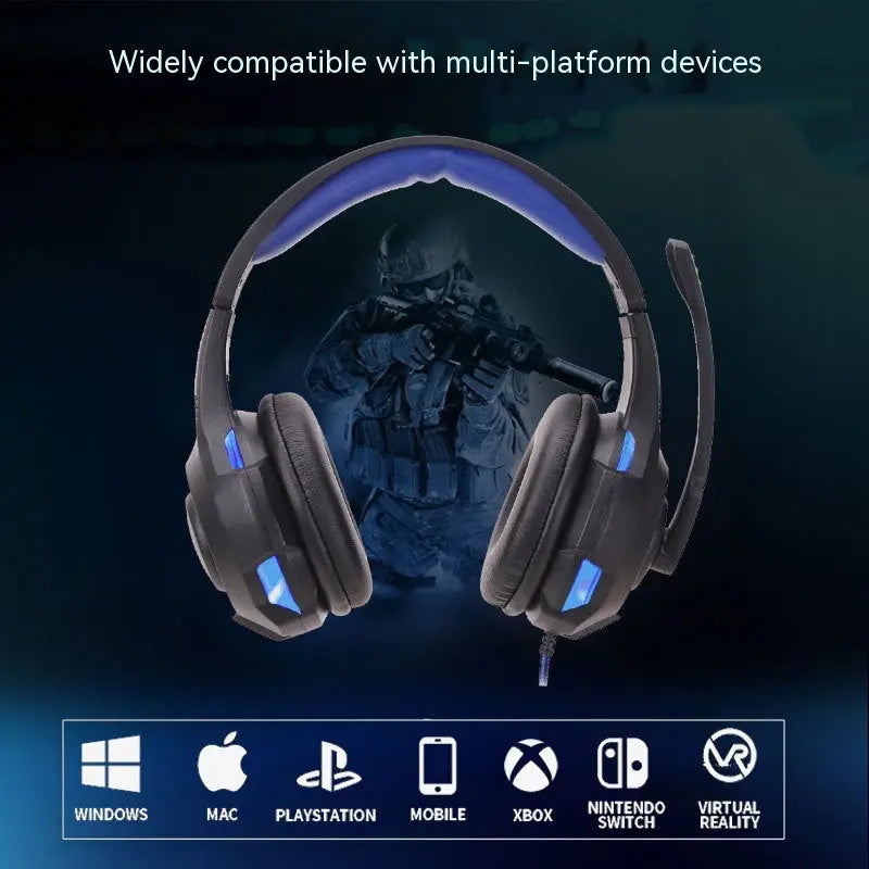 Light-emitting Head-mounted PS5 Gaming Headset Head-mounted Max Cell Tech LLC