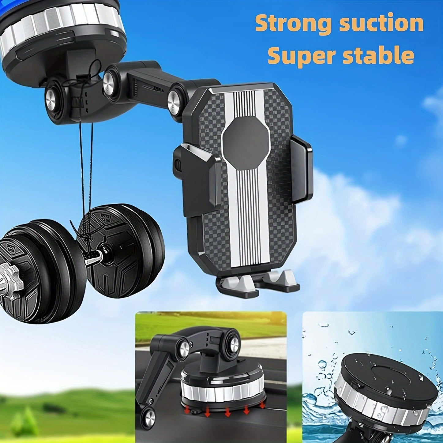 Mechanical Arm Truck-mounted Phone Holder With Suction