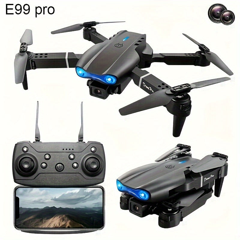 New E99 K3 Professional RC Drone, Dual Camera Double Folding RC Height Hold Remote Control Toy, Holiday Gift Indoor And Outdoor Drone Aircraft